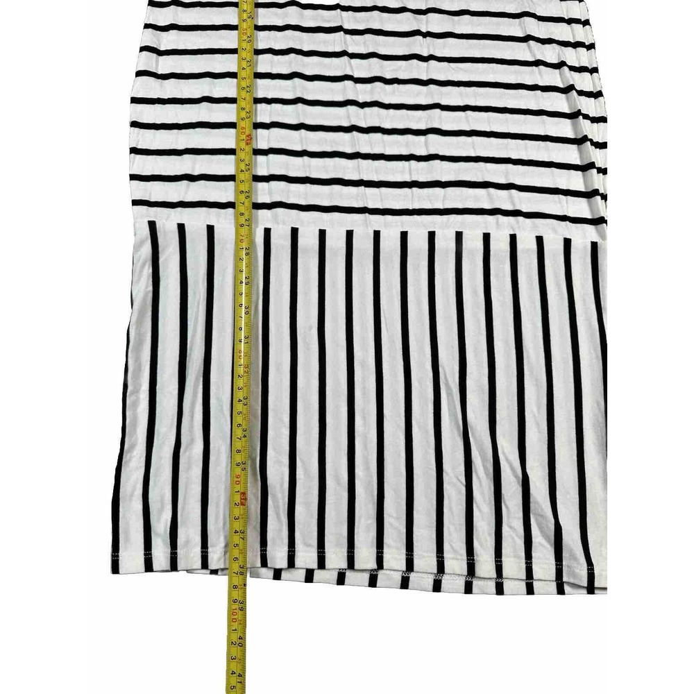 Lularoe Julia White Black Striped Short Sleeve Dress Women’s Size Large‎ Mixed - Picture 6 of 8